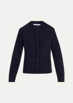 MARIA MCMANUSCashmere and Cotton Ladder Stitch-Trim Cardigan
