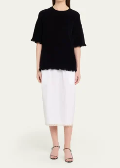 MARIA MCMANUSDrop-Shoulder Frayed Short-Sleeve T-Shirt