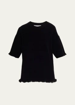 MARIA MCMANUSDrop-Shoulder Frayed Short-Sleeve T-Shirt