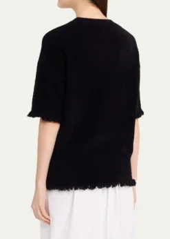 MARIA MCMANUSDrop-Shoulder Frayed Short-Sleeve T-Shirt