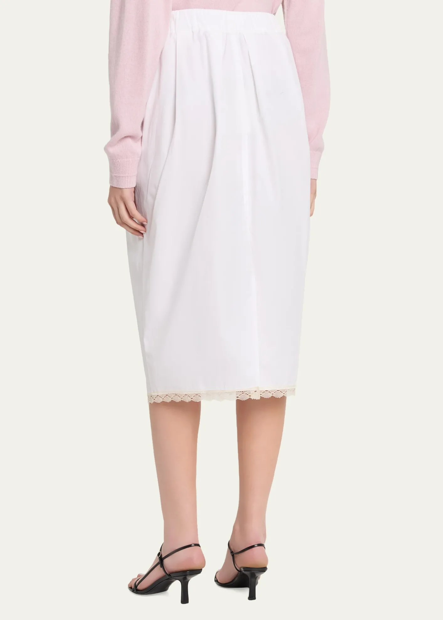 MARIA MCMANUSLace-Trim Midi Tulip Skirt