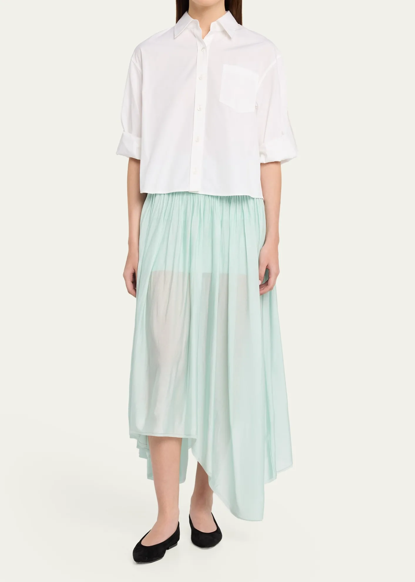MARIA MCMANUSOrganic Cotton Cropped Button-Down Shirt