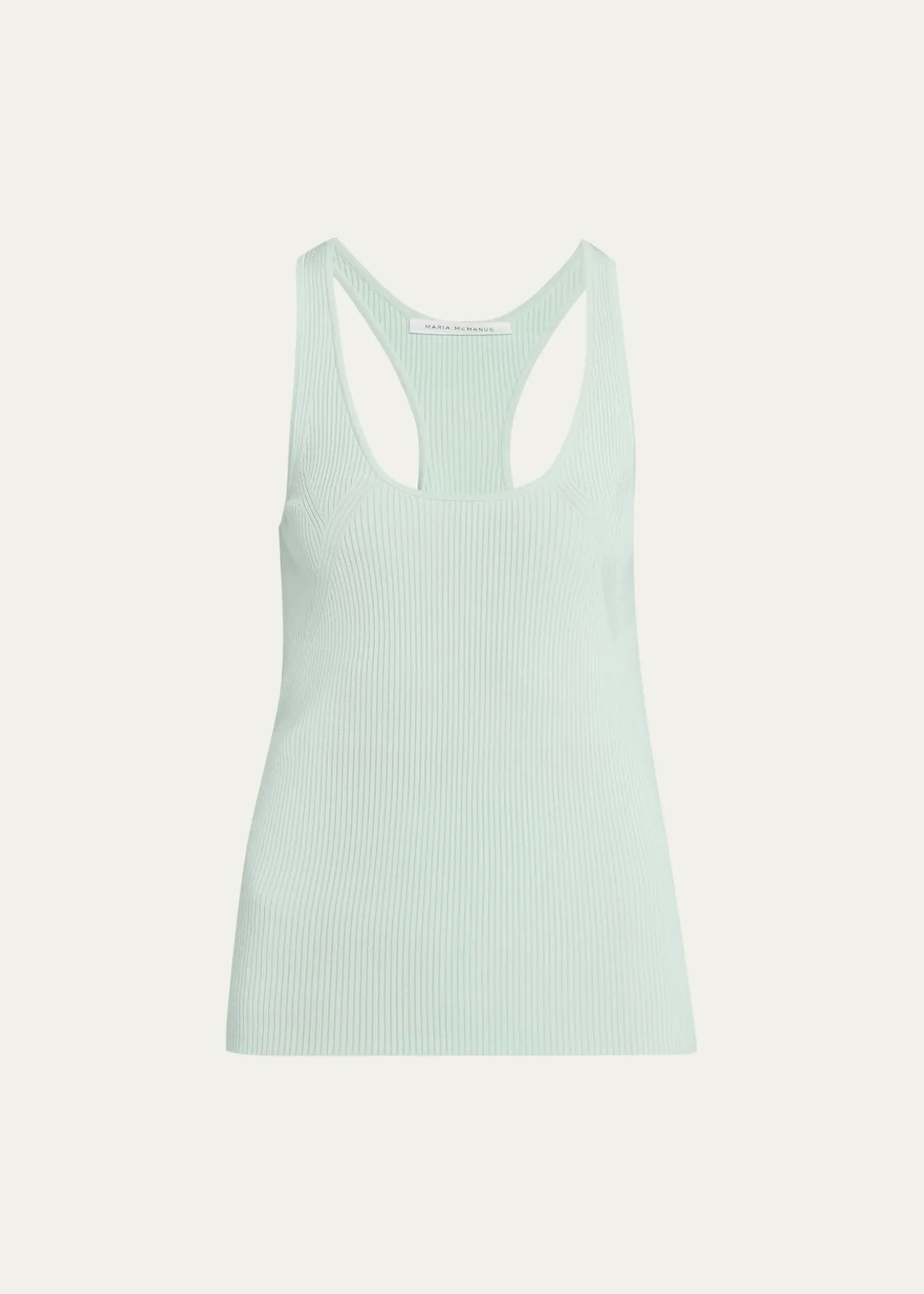 MARIA MCMANUSSkinny Ribbed Racer Tank Top
