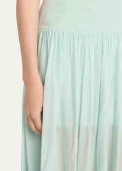 MARIA MCMANUSWave Sheer Knit Asymmetric Midi Skirt