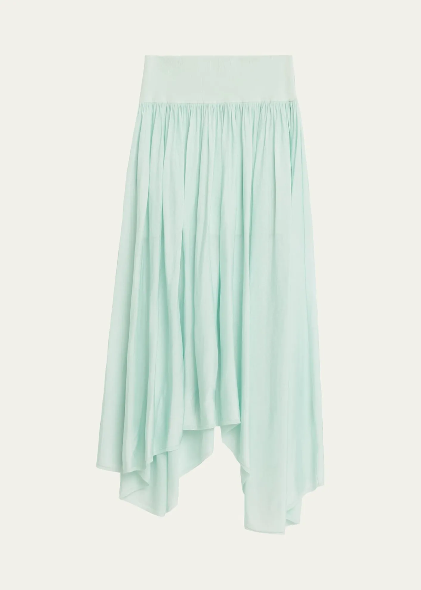 MARIA MCMANUSWave Sheer Knit Asymmetric Midi Skirt