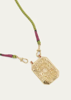 Marie Lichtenberg18k Yellow Gold Diamond Mushroom Cord Necklace