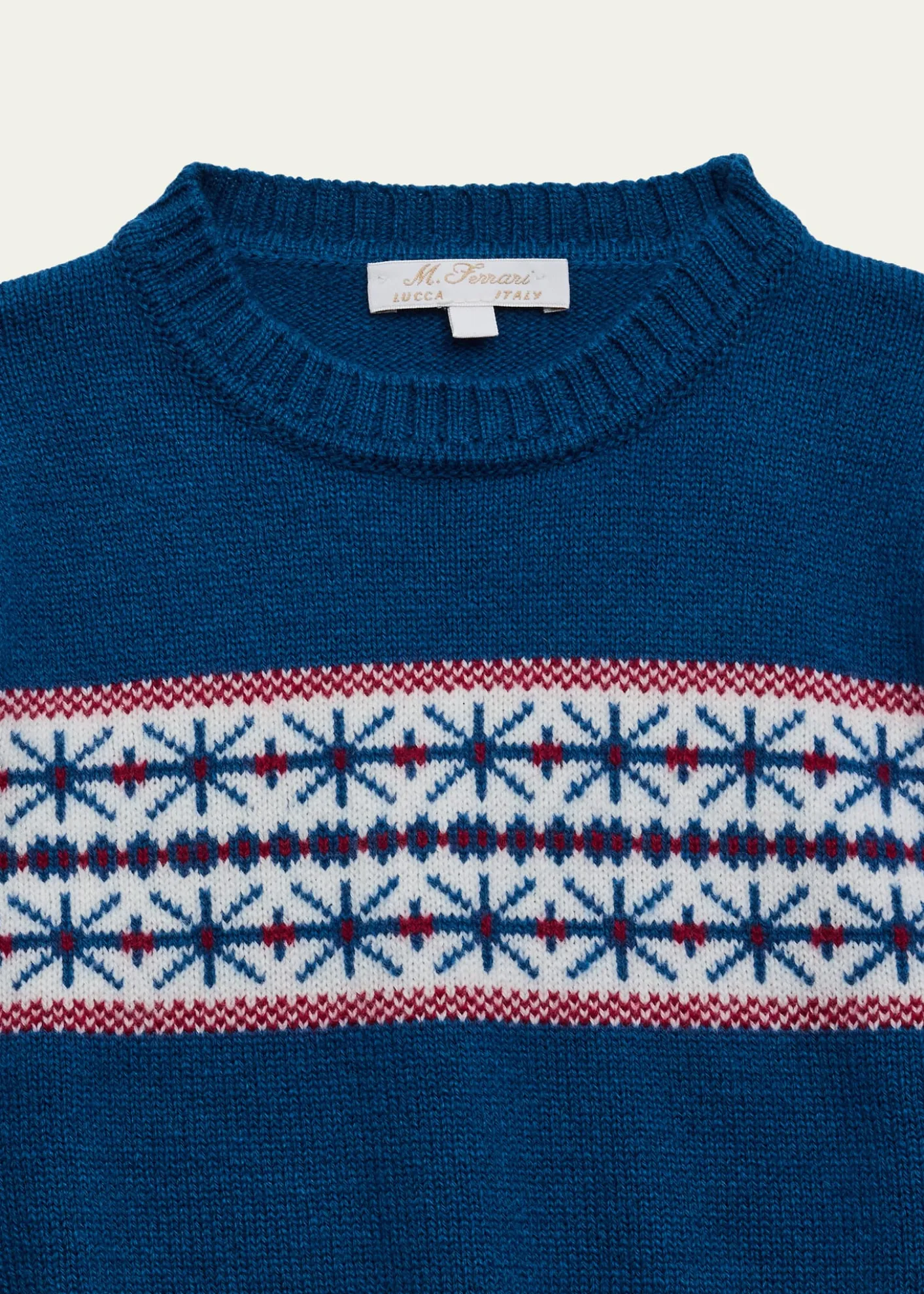 Mariella FerrariBoy's Fairisle Knitted Sweater, Size 3-12