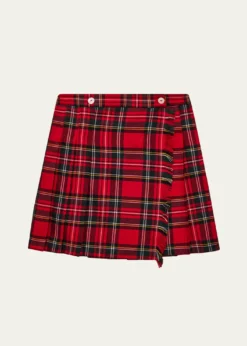 Mariella FerrariGirl's Cotton Plaid Kilt Mini Skirt, Size 4-12