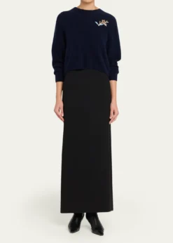 MarkarianRomy Floral Embellished Cashmere-Silk Sweater