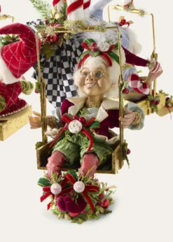 Mark RobertsCandycane Carousel with Elf Christmas Decoration