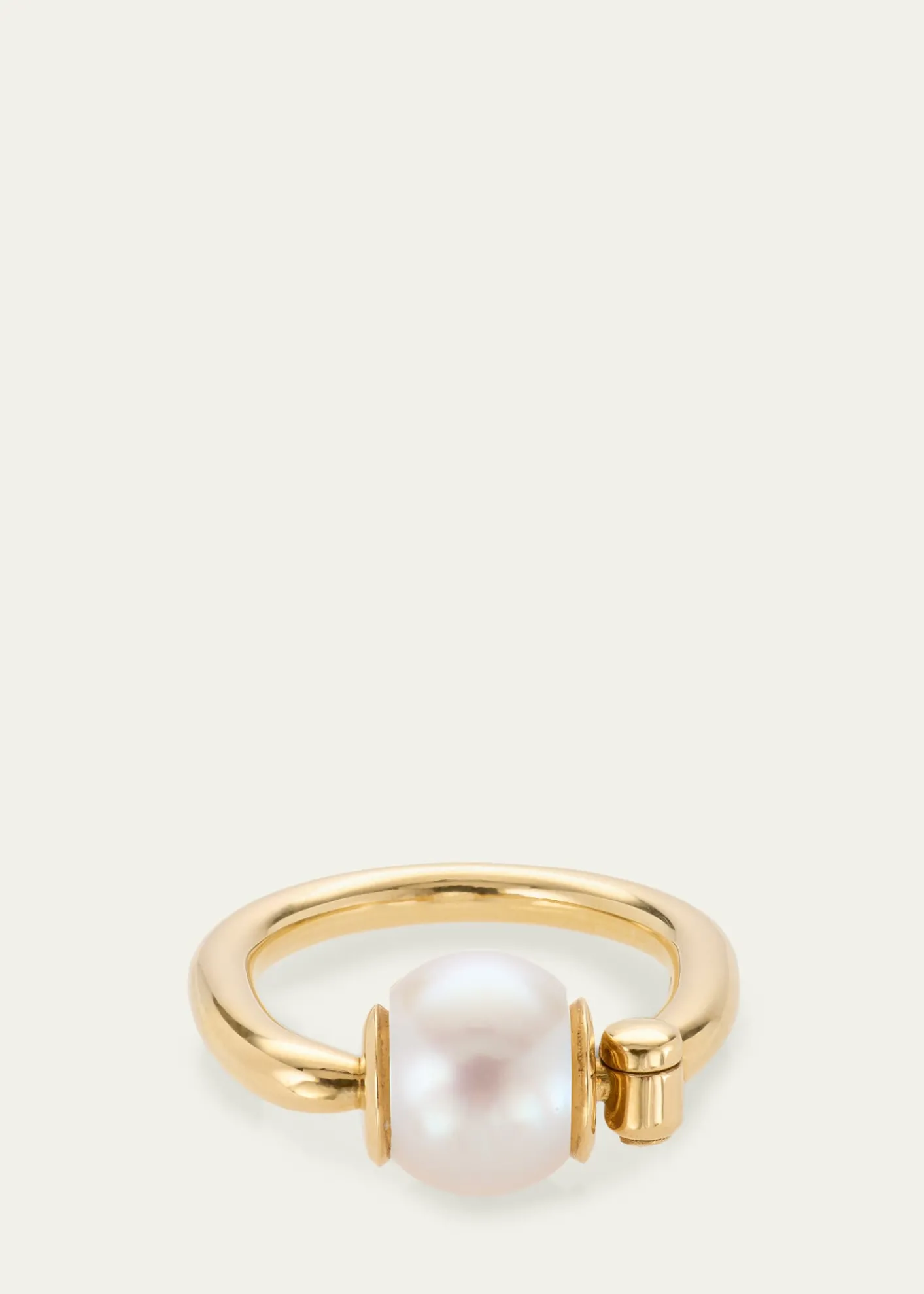 Marla AaronPearl Trundle Lock Ring in 18K Yellow Gold