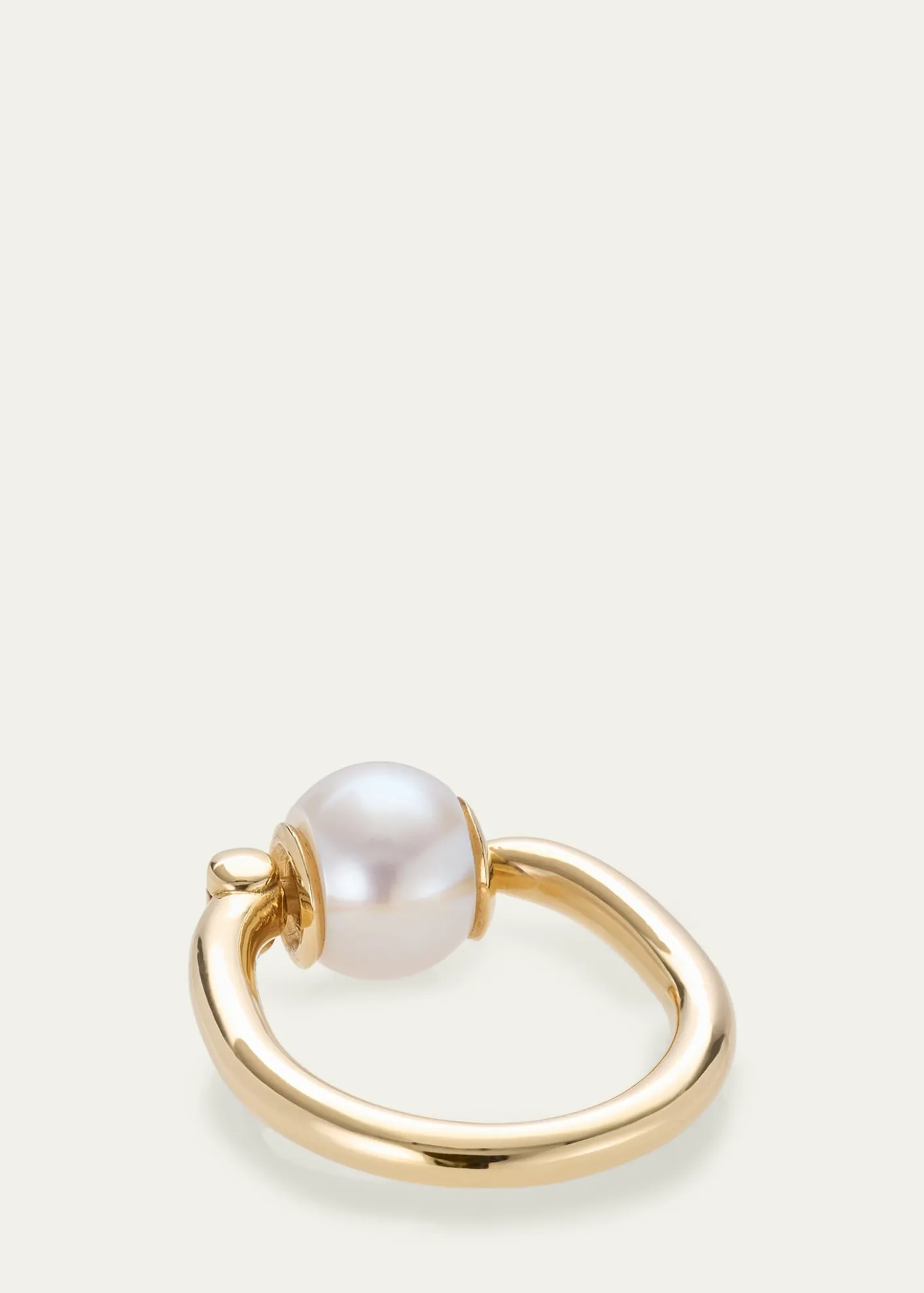 Marla AaronPearl Trundle Lock Ring in 18K Yellow Gold