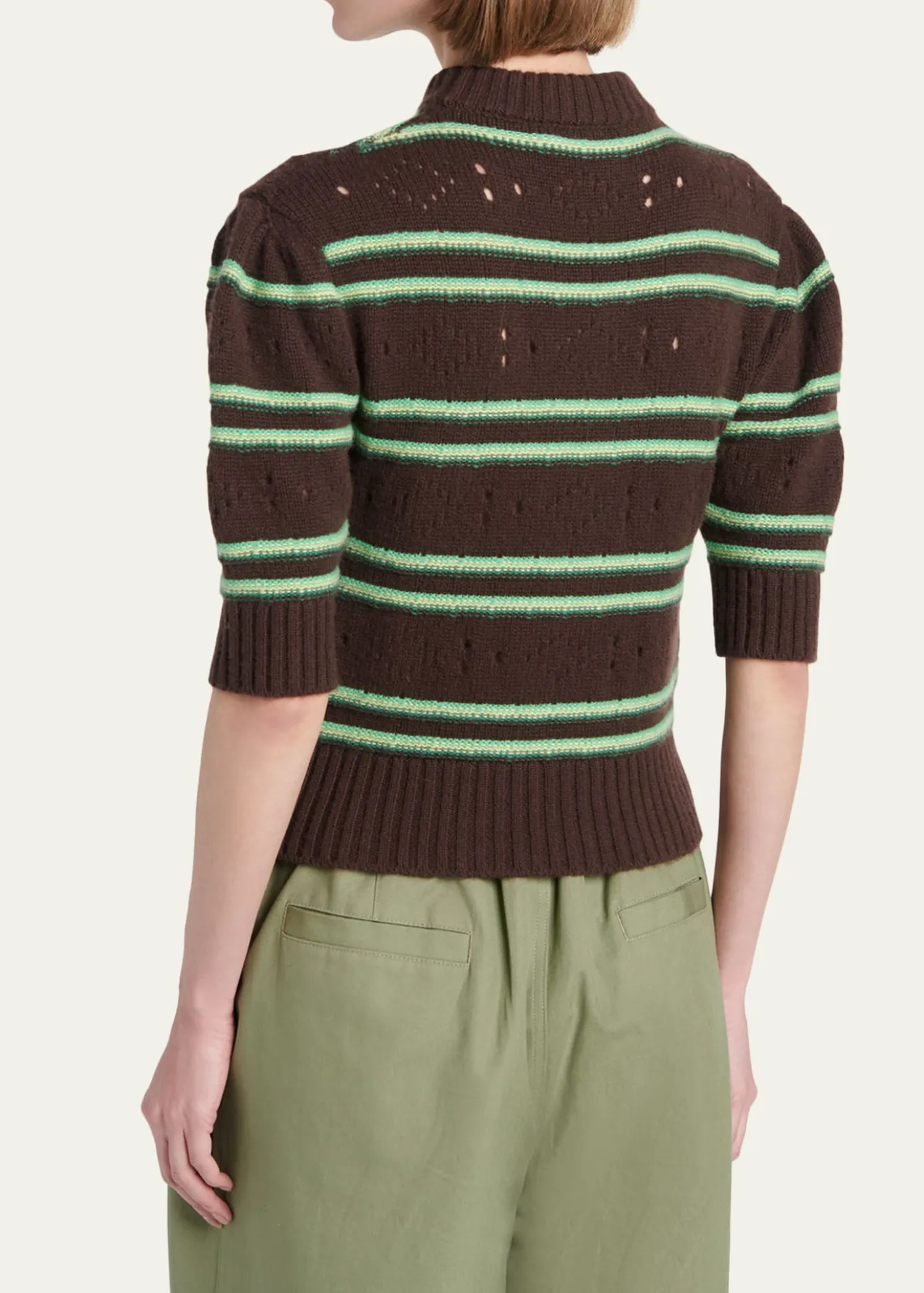 MarniCashmere Perforated Striped Sweater