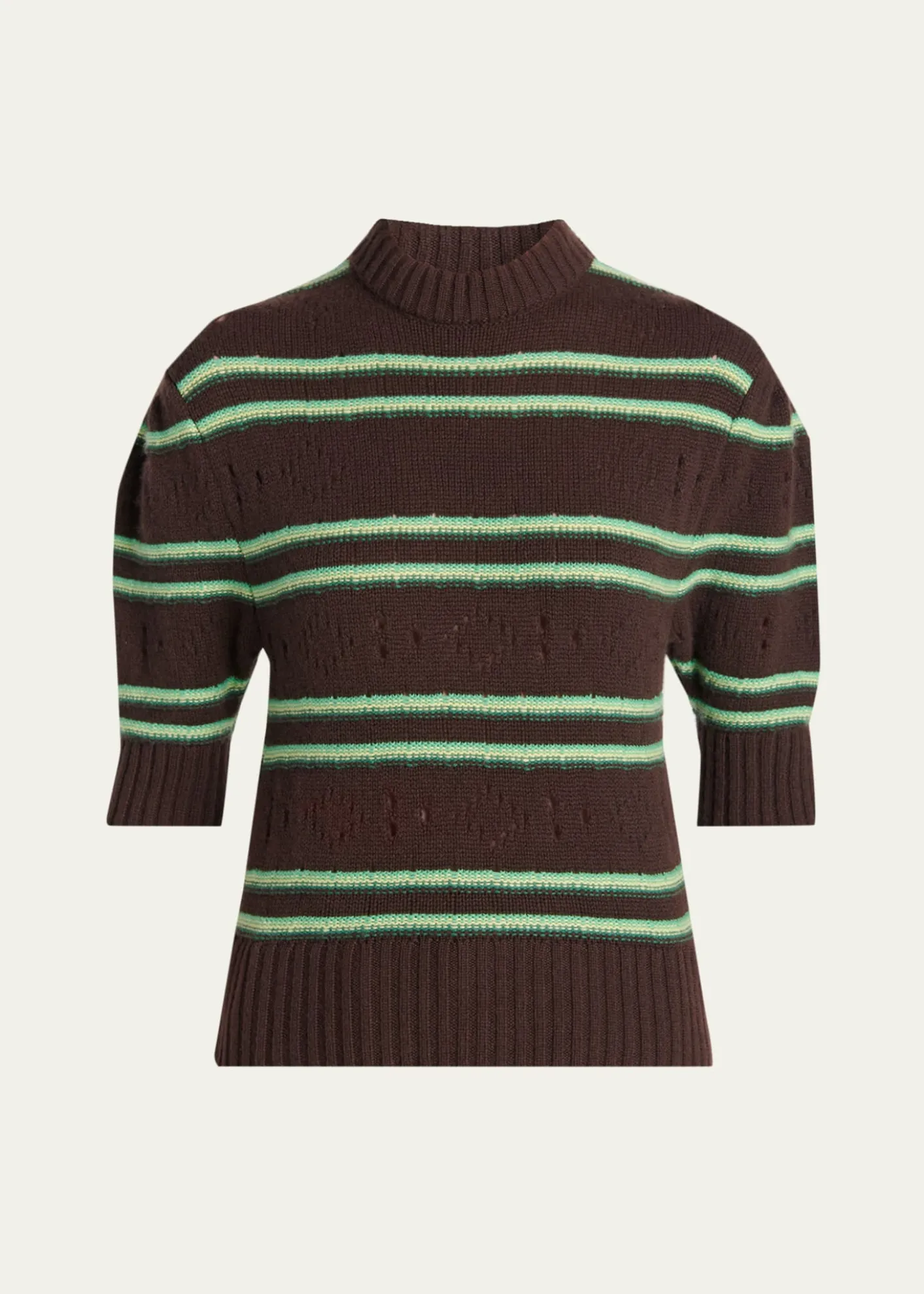 MarniCashmere Perforated Striped Sweater