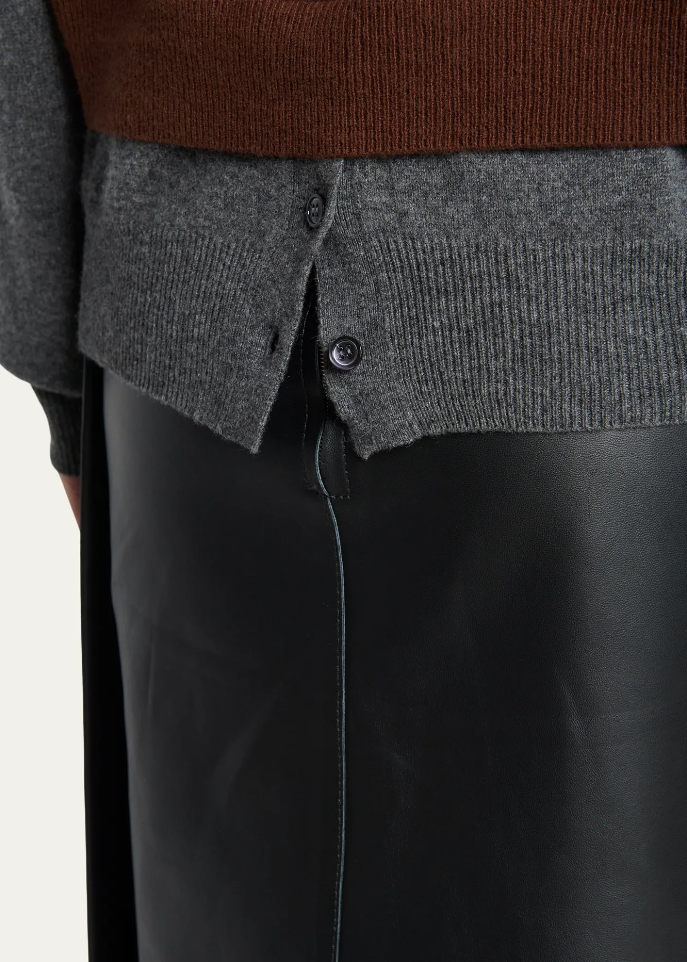 MarniDouble-Layered Cashmere Sweater