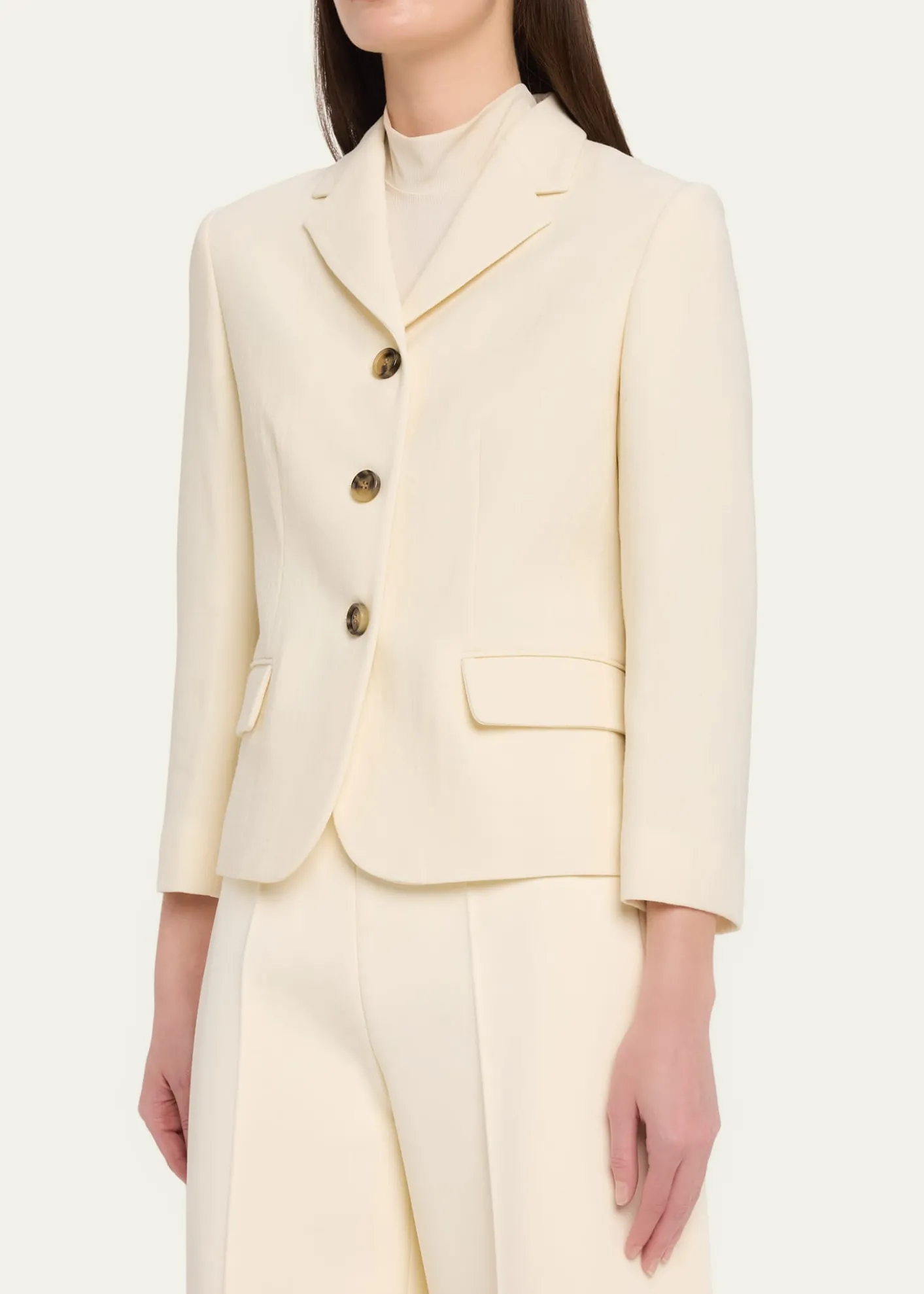 MarniDouble Wool Crepe Single-Breasted Blazer Jacket