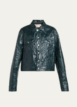 MarniGlossy Crinkled Jacker