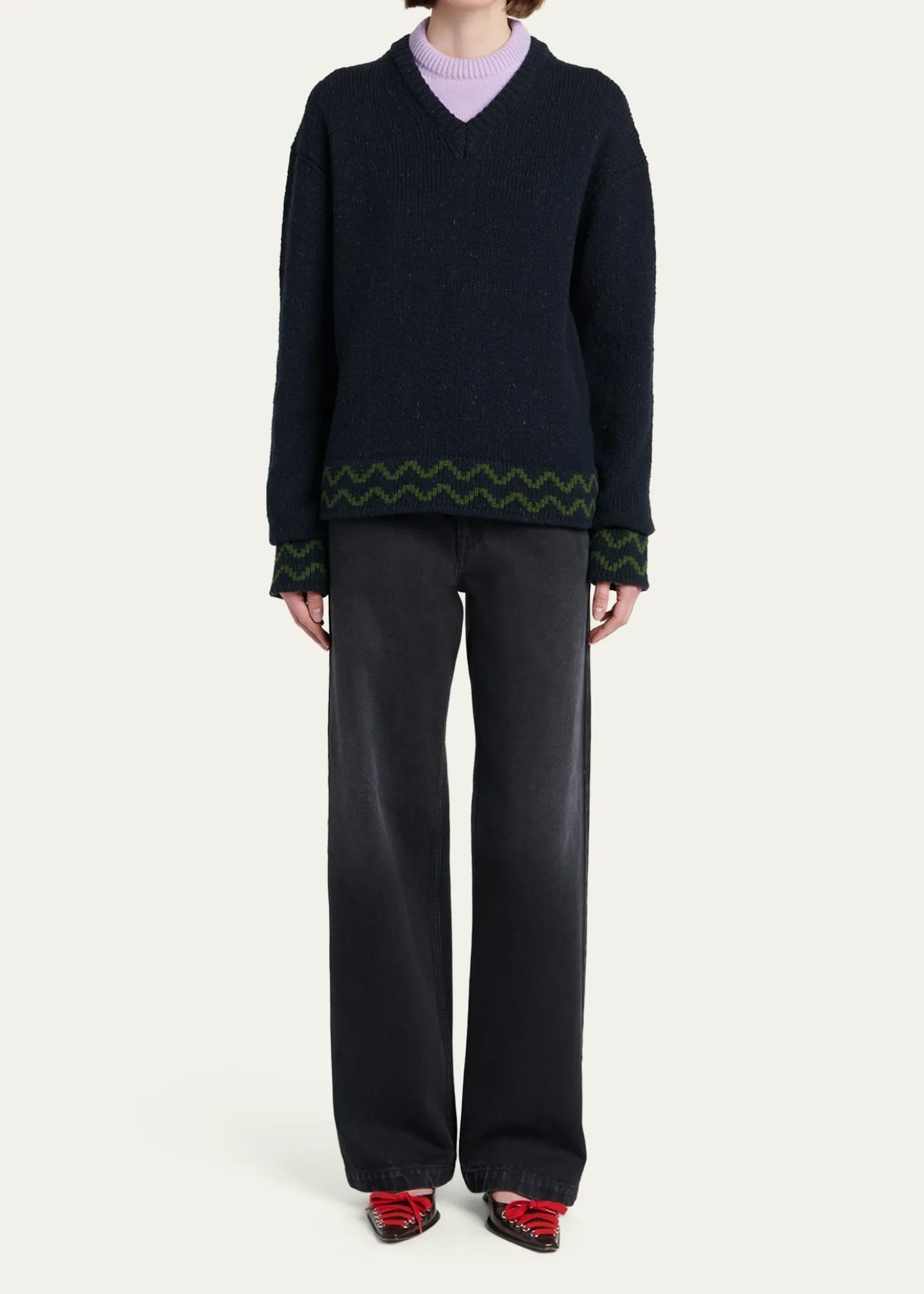 MarniLayered Wool Sweater