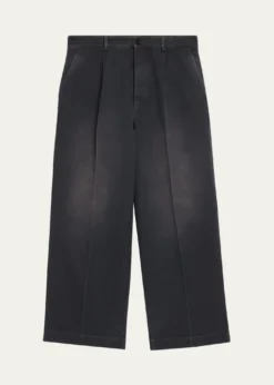 MarniMen's Faded Denim Wide-Leg Pants