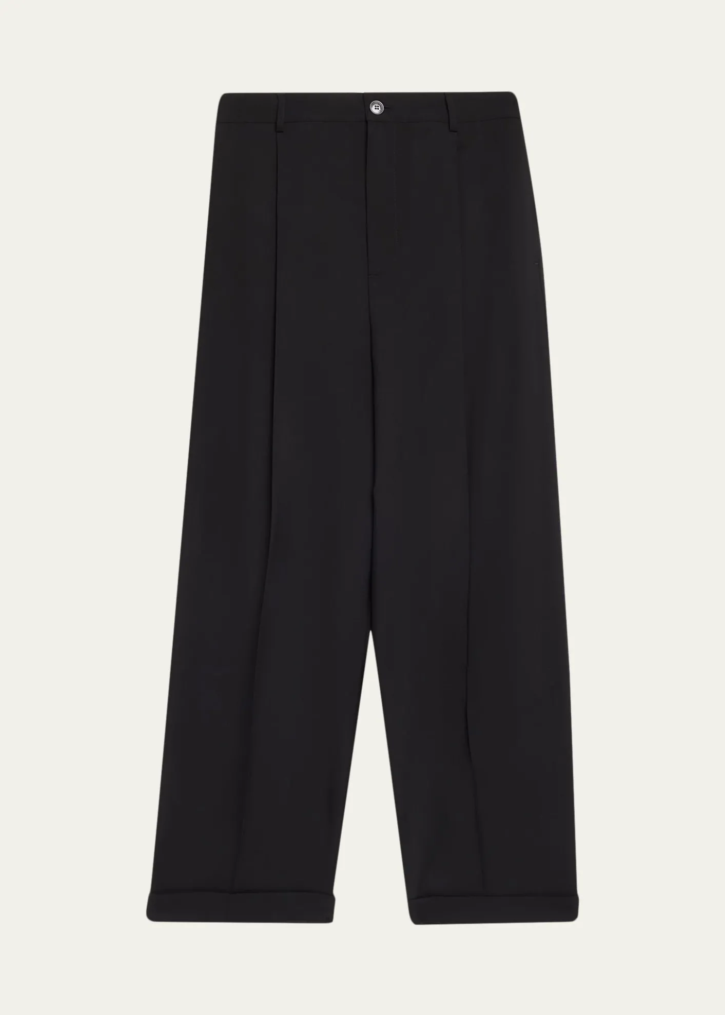 MarniMen's Wool Pleated Wide-Leg Trousers