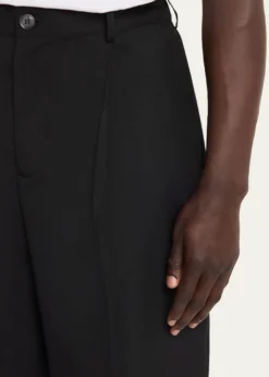 MarniMen's Wool Pleated Wide-Leg Trousers
