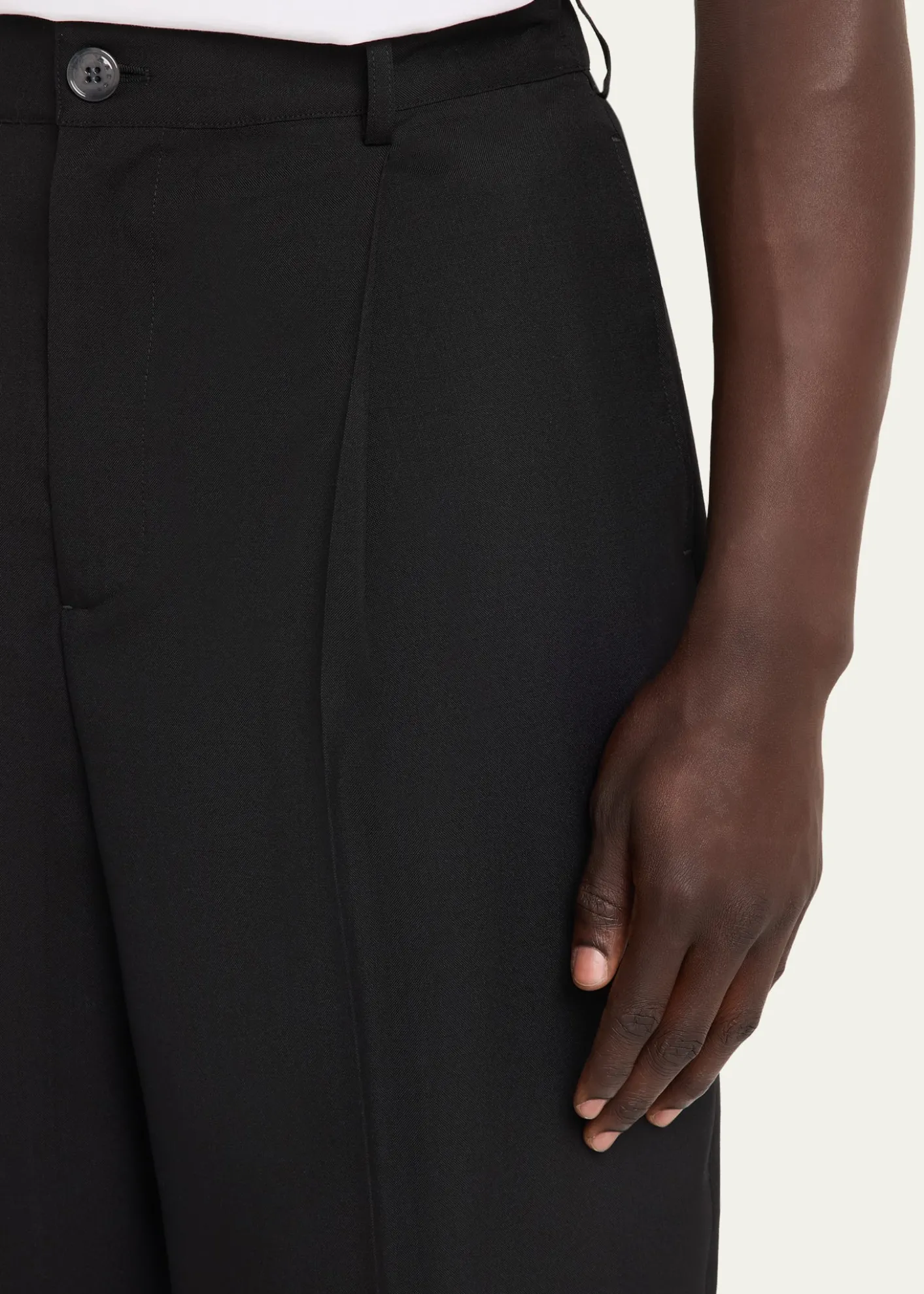 MarniMen's Wool Pleated Wide-Leg Trousers