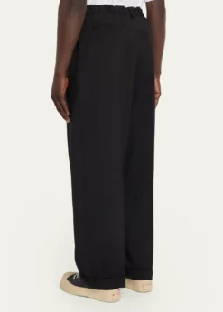 MarniMen's Wool Pleated Wide-Leg Trousers