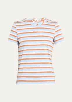 MarniStriped Cotton Short-Sleeve T-Shirt