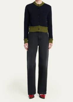 MarniWool-Blend Contrast-Trim Cardigan