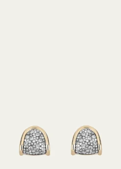Mason and Books14K Floret Stud Earrings with Diamonds and White Rhodium