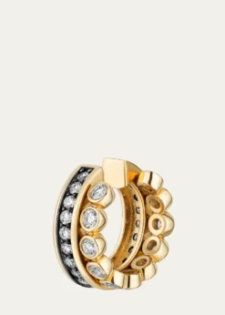 Mason and Books14K Runway Ear Cuff with Diamonds and Black Rhodium, Single