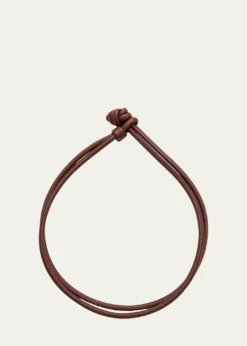 Mason and BooksDouble Italian Nappa Leather Necklace, Brown, 17"L