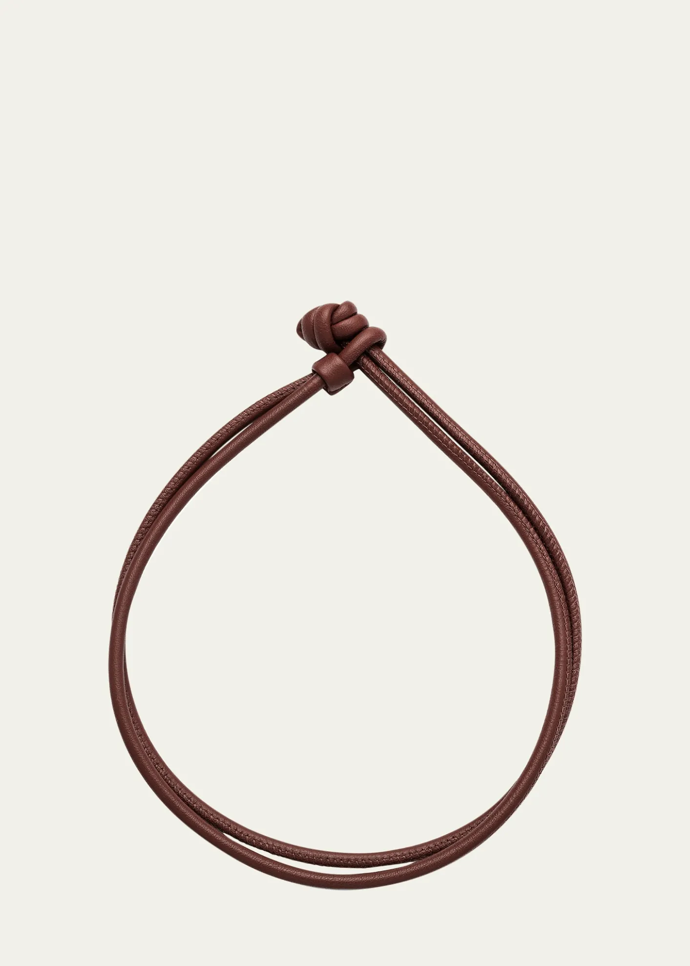 Mason and BooksDouble Italian Nappa Leather Necklace, Brown, 17"L