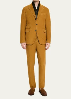 Massimo AlbaMen's Sloop Two-Piece Baby Corduroy Suit