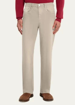 Massimo AlbaMen's Cotton Bull Straight Leg Five-Pocket Pants