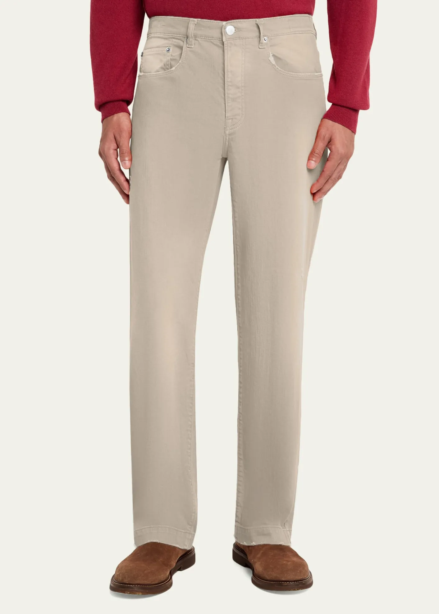 Massimo AlbaMen's Cotton Bull Straight Leg Five-Pocket Pants