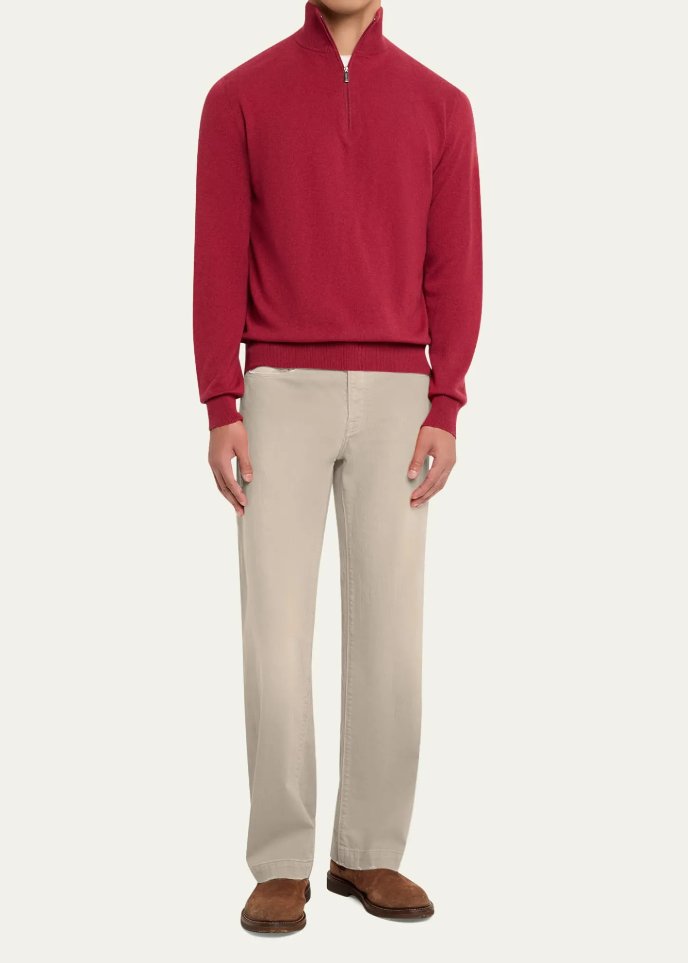 Massimo AlbaMen's Cotton Bull Straight Leg Five-Pocket Pants