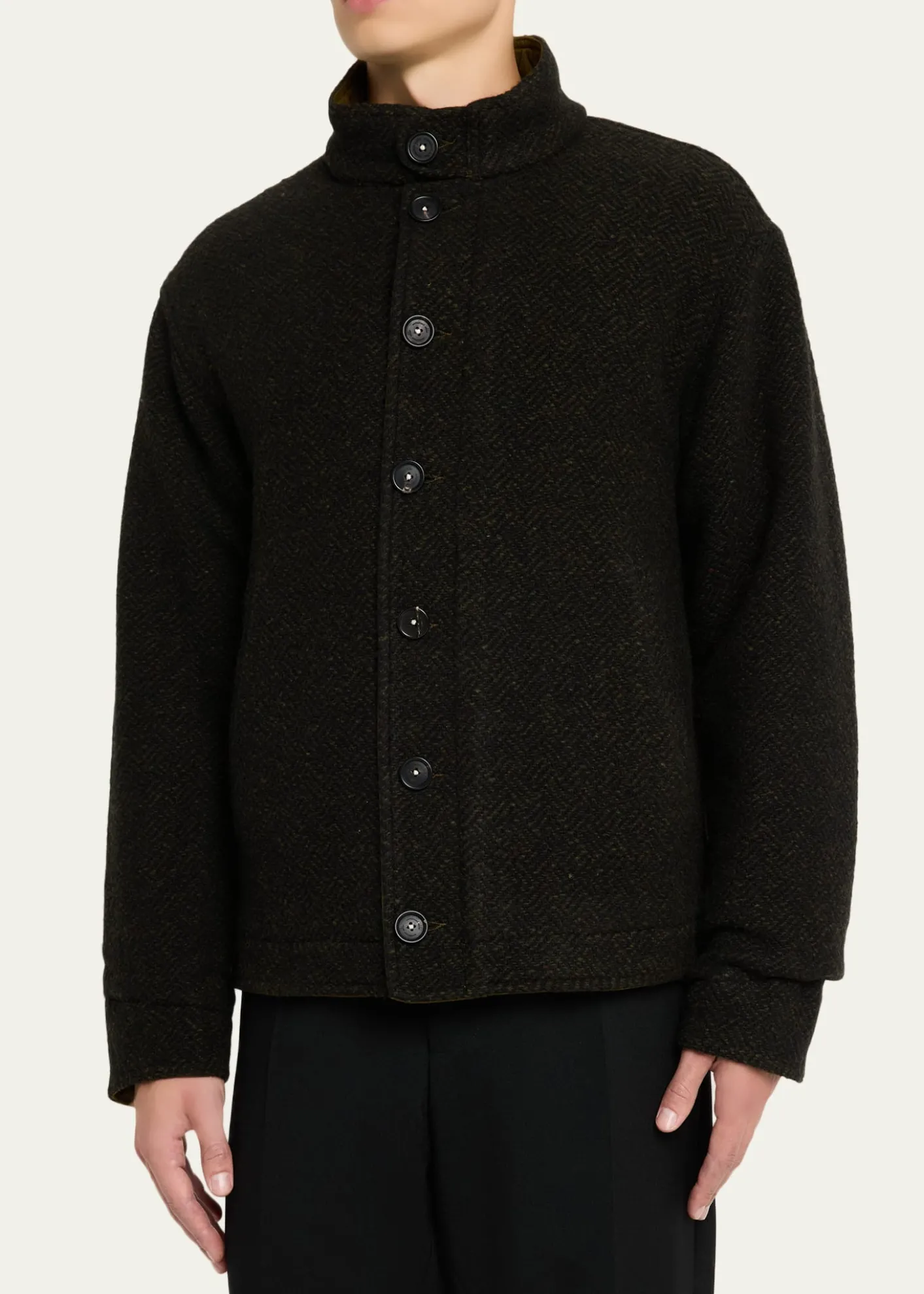 Massimo AlbaMen's Marcos Herringbone Virgin Wool Jacket