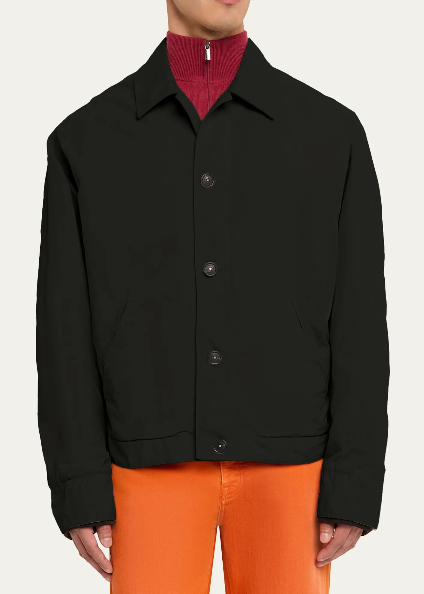 Massimo AlbaMen's Water-Repellent Nylon Shirt Jacket