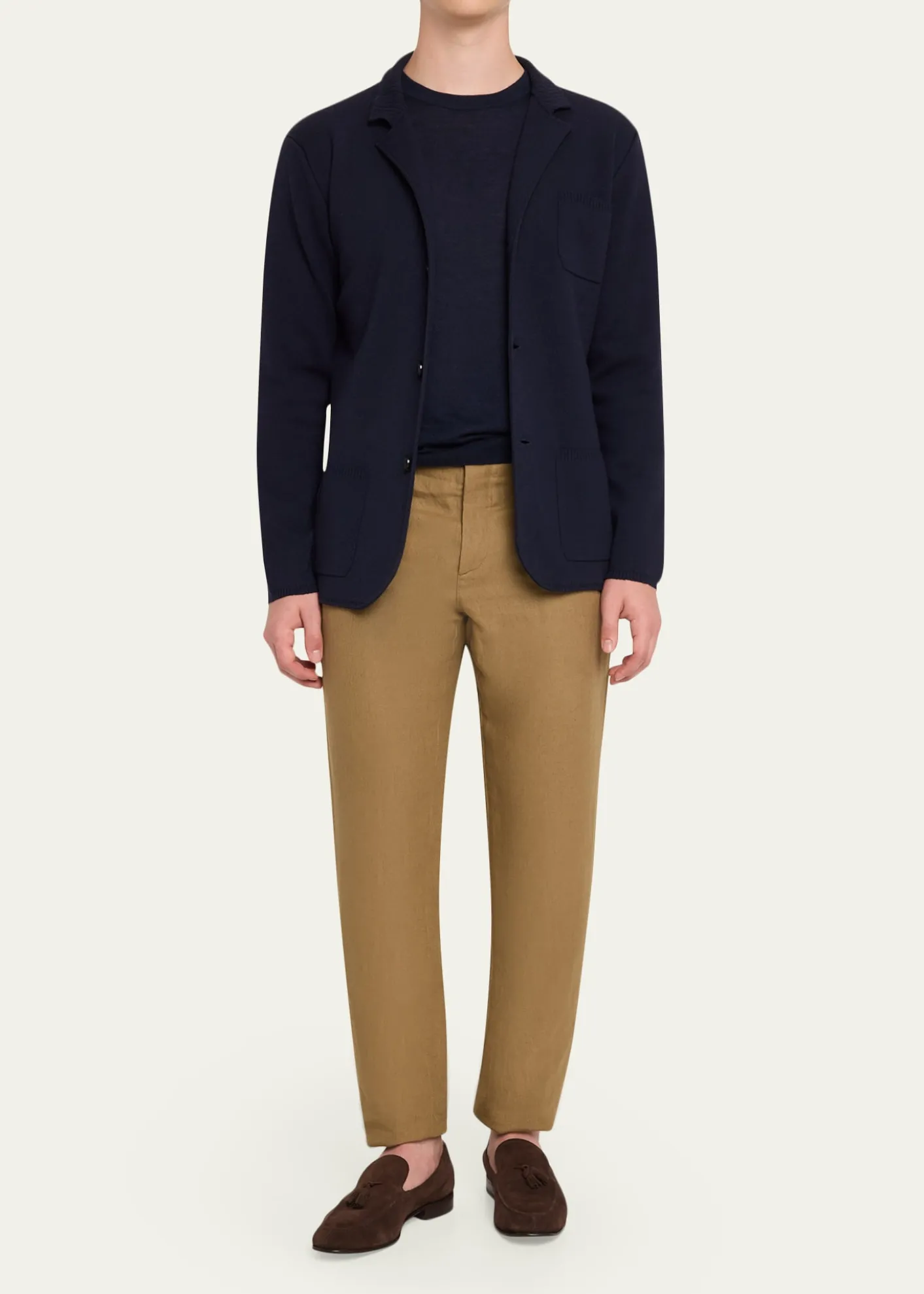 Maurizio BaldassariMen's Cashmere Knit Patch-Pocket Blazer