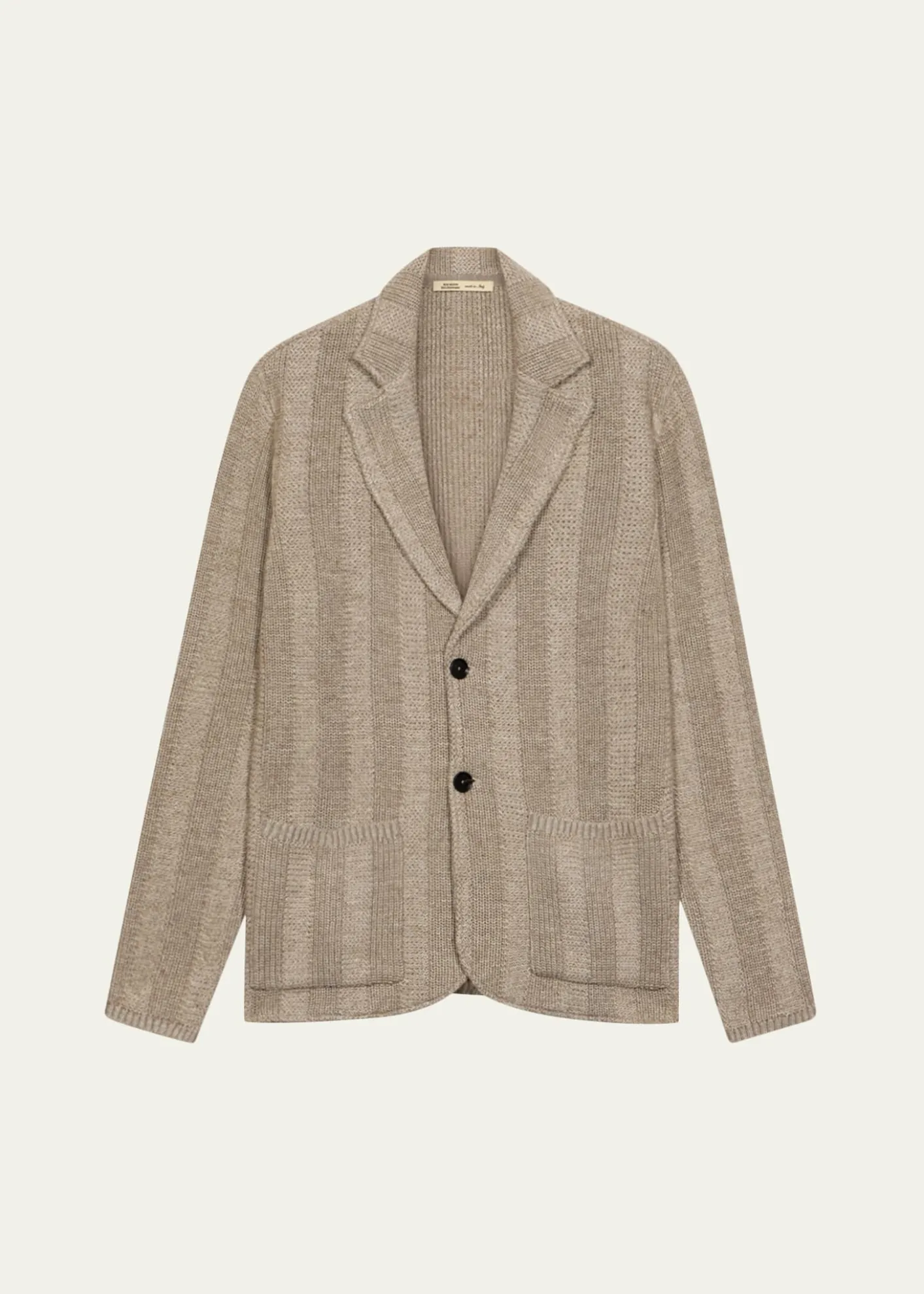 Maurizio BaldassariMen's Linen and Merino Wool Knit Jacket