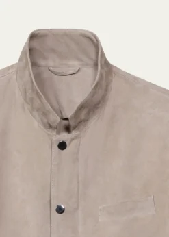 Maurizio BaldassariMen's Suede Five-Snap Jacket