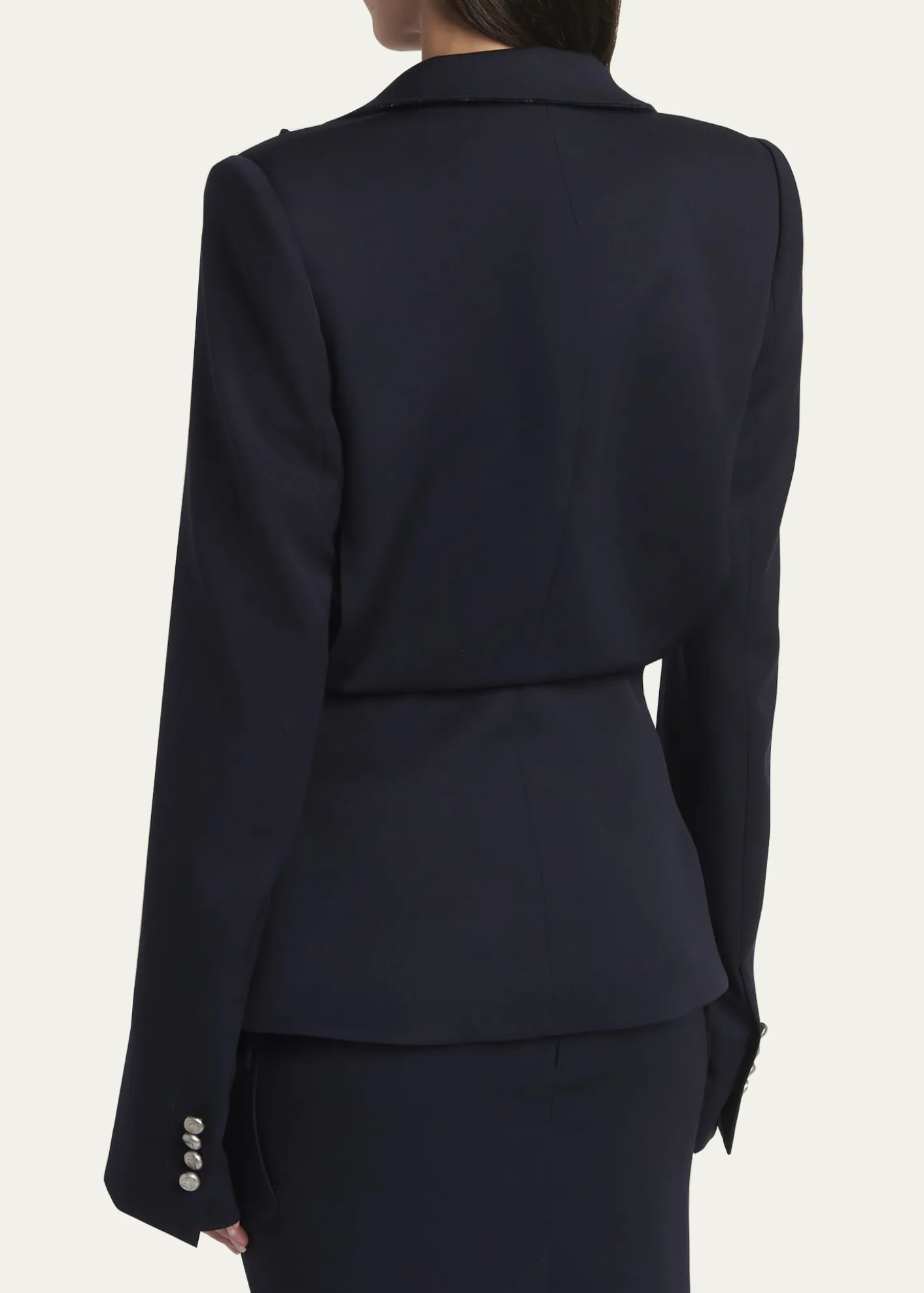 McQueenCertified Wool Folded Lapel Single-Breasted Jacket
