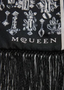 McQueenCrystal Mirror Silk Scarf