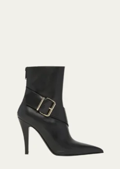McQueenHeron Buckle Leather Ankle Booties