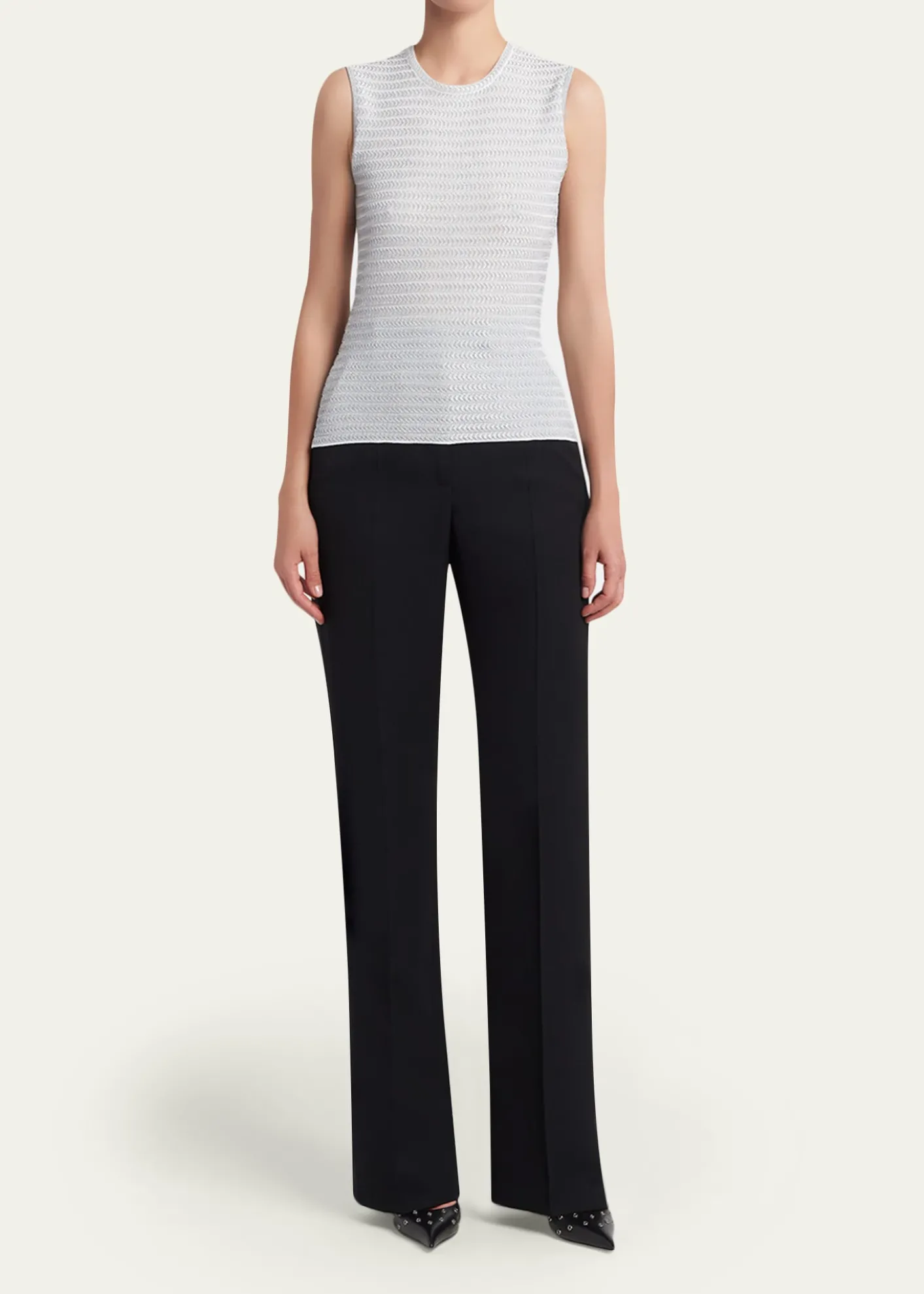 McQueenHigh-Rise Straight-Leg Wool Trousers