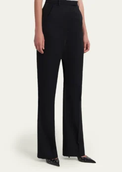 McQueenHigh-Rise Straight-Leg Wool Trousers