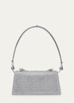 McQueenJewelled Rhinestone Leather Shoulder Bag