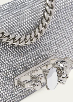 McQueenJewelled Rhinestone Leather Shoulder Bag