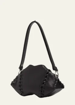 McQueenLace-Up Corset Leather Shoulder Bag